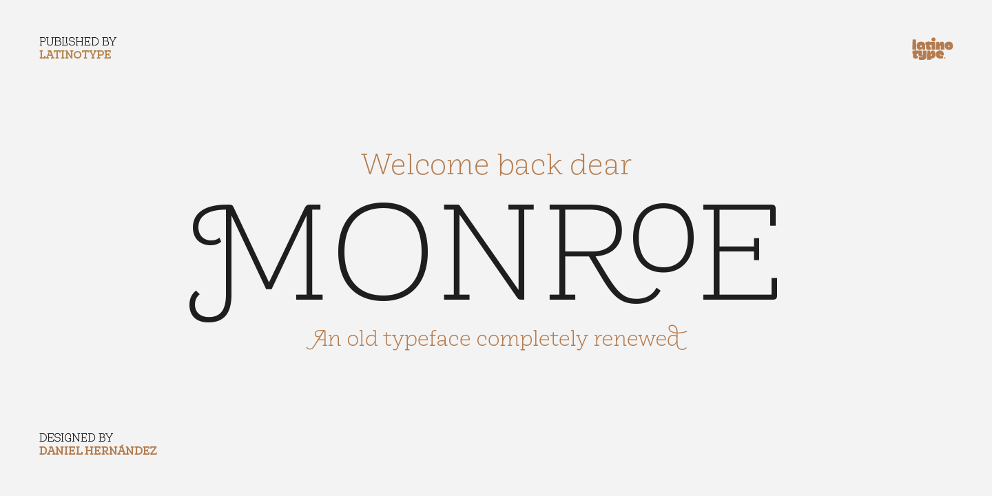 Пример шрифта Monroe